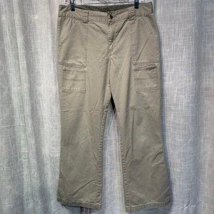 The North Face Khaki Herringbone Twill multi pocket Chino Pants Women's 12